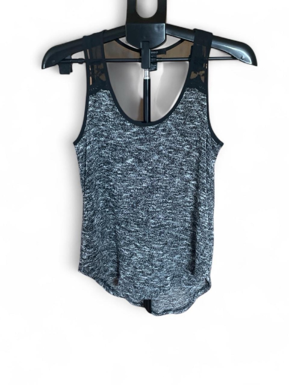 Forever 21 Black Heather Racerback Tank Top